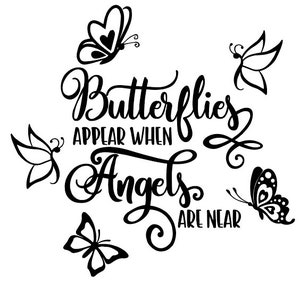 svg File, instant Download, Butterflies,  Wall Quote , silhouette, Vector, Cutting file