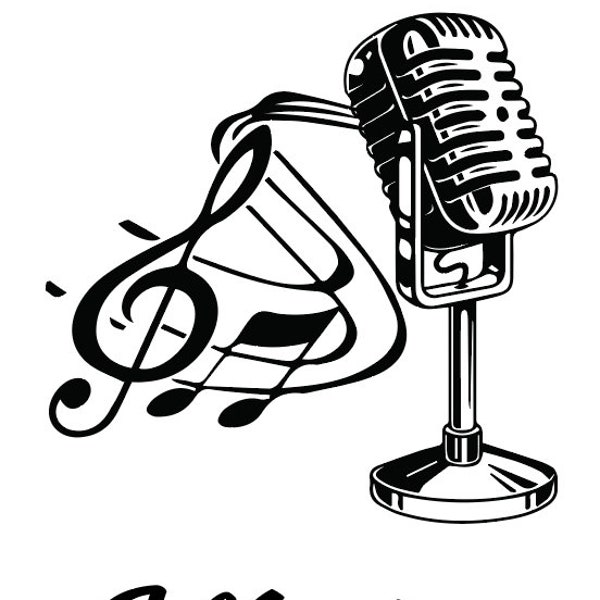 Microphone Clip Art Etsy
