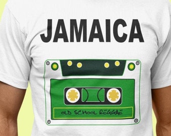 Jamaica Old School Reggae Cassette Unisex T-Shirt | Jamaican | Bob Marley | Vacation Apparel | Caribbean and West Indian