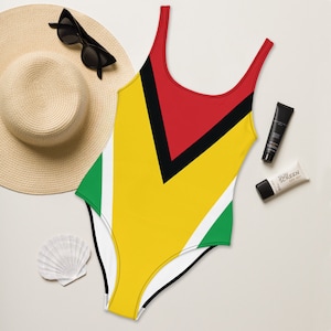 Guyana One-Piece Swimsuit | Caribbean Swimsuits | Vacation Swimwear | Guyanese | West Indian