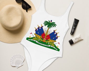 Haiti Coat of Arms One-Piece Swimsuit by CARNIVAL MODE
