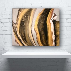 Original acrylic painting on canvas / fluid art modern painting / abstract wall art