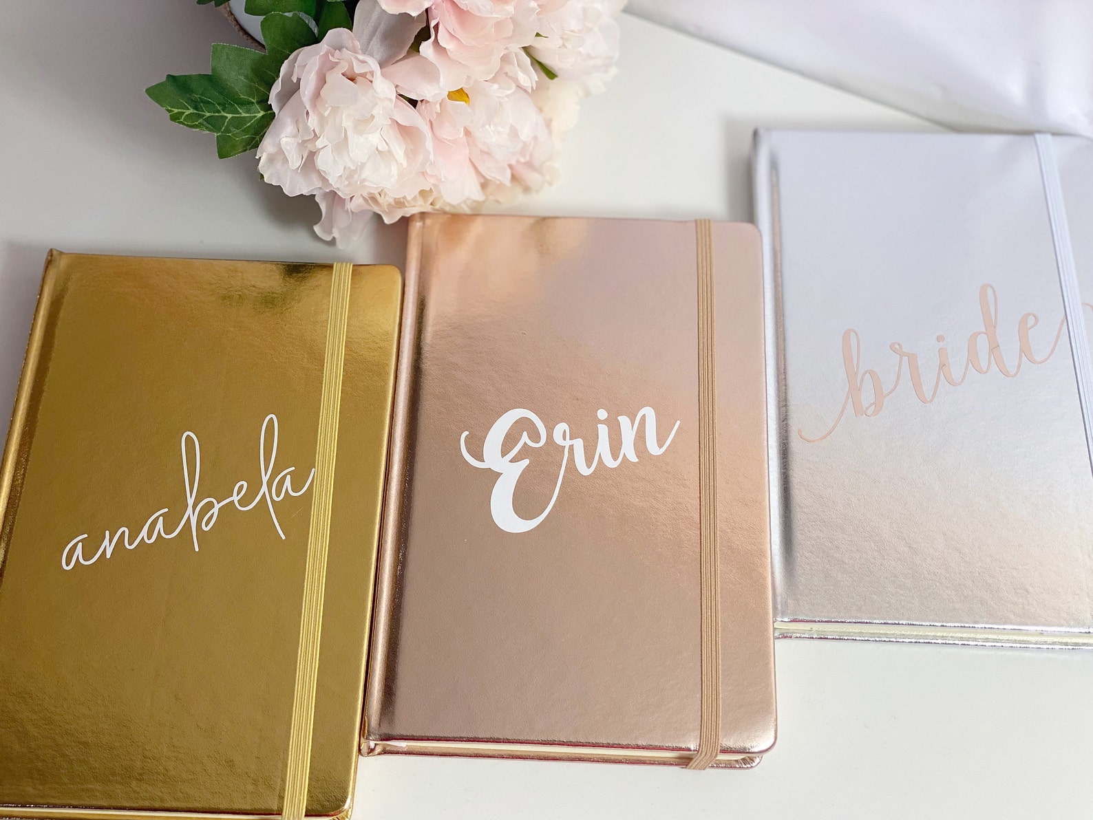 Rose gold journalmetallic rose gold Etsy