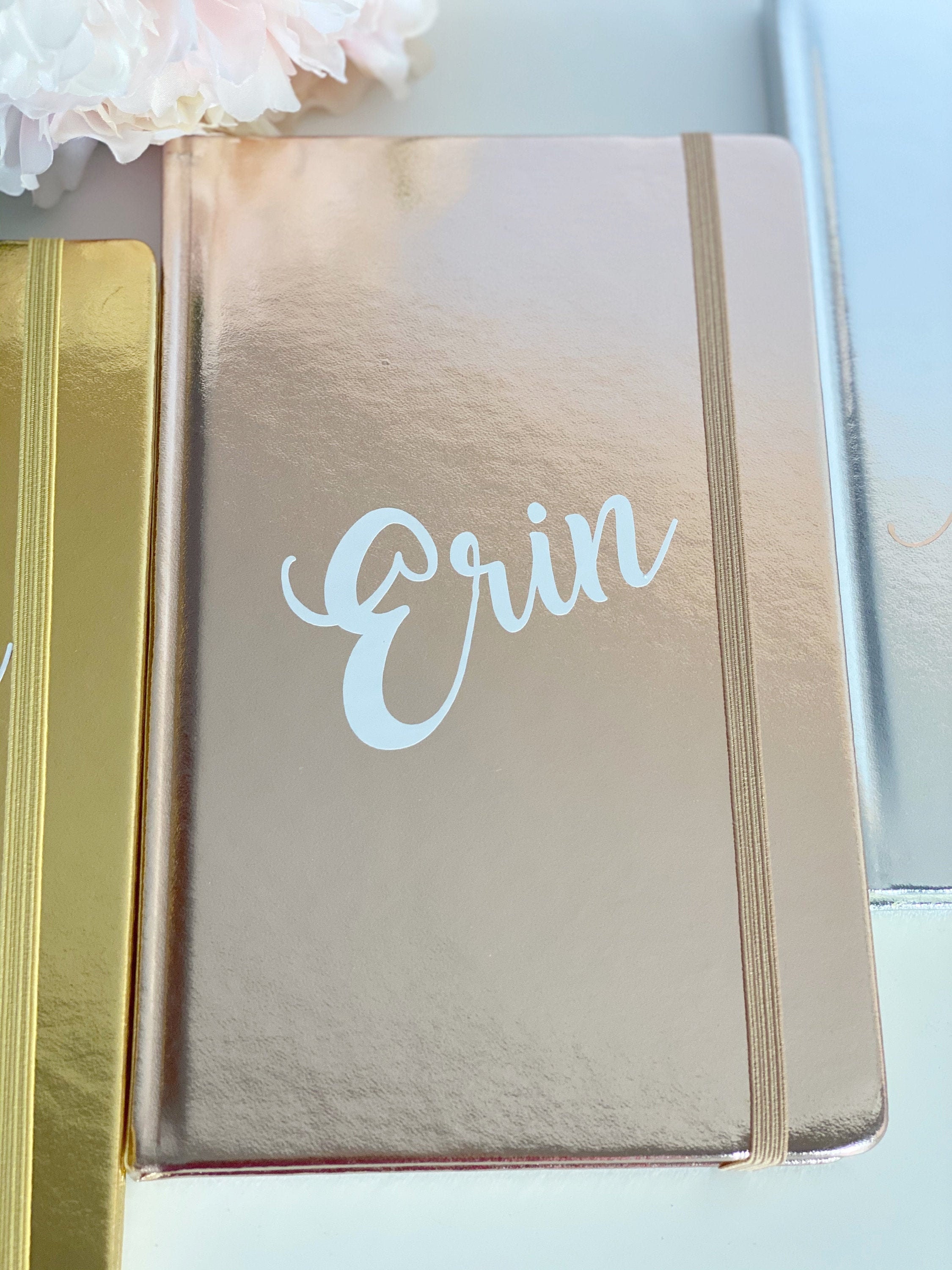 Rose gold journalmetallic rose gold Etsy