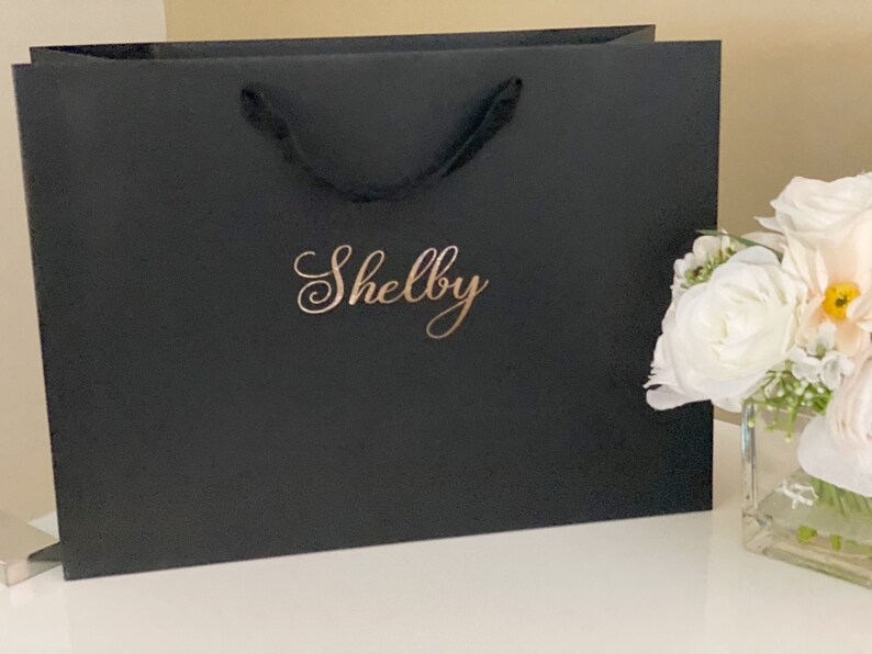 Personalized gift bagslarge black gift bagsgift bagsblack Etsy