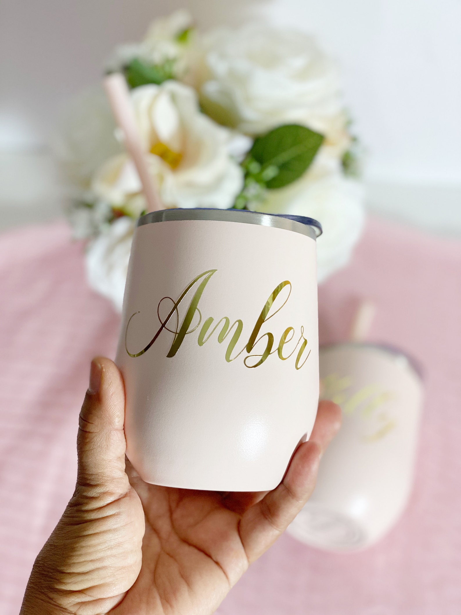 blush wine tumbler
