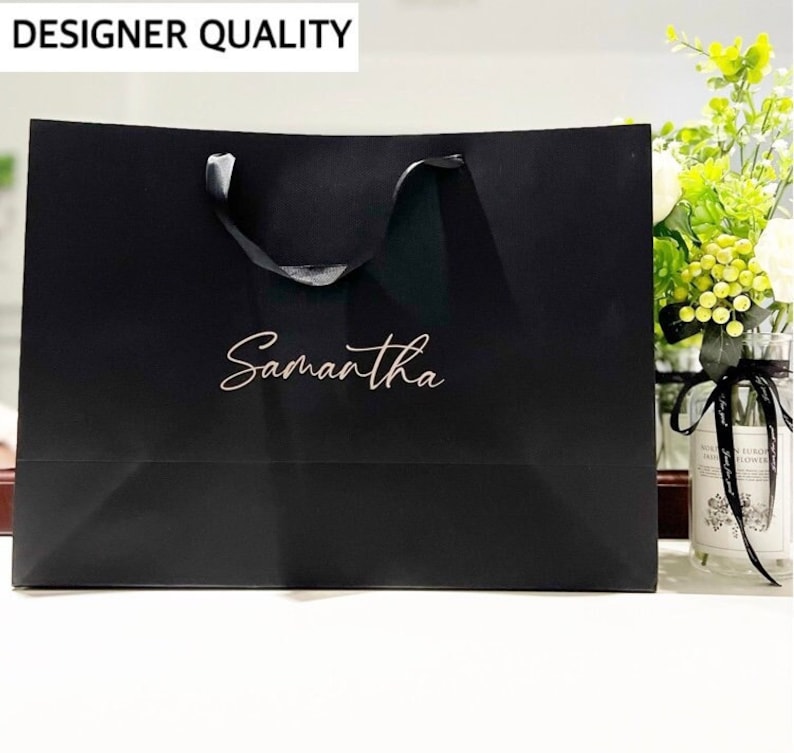 Personalized Gift Bags Large Black Gift Bags Gift Bags Etsy