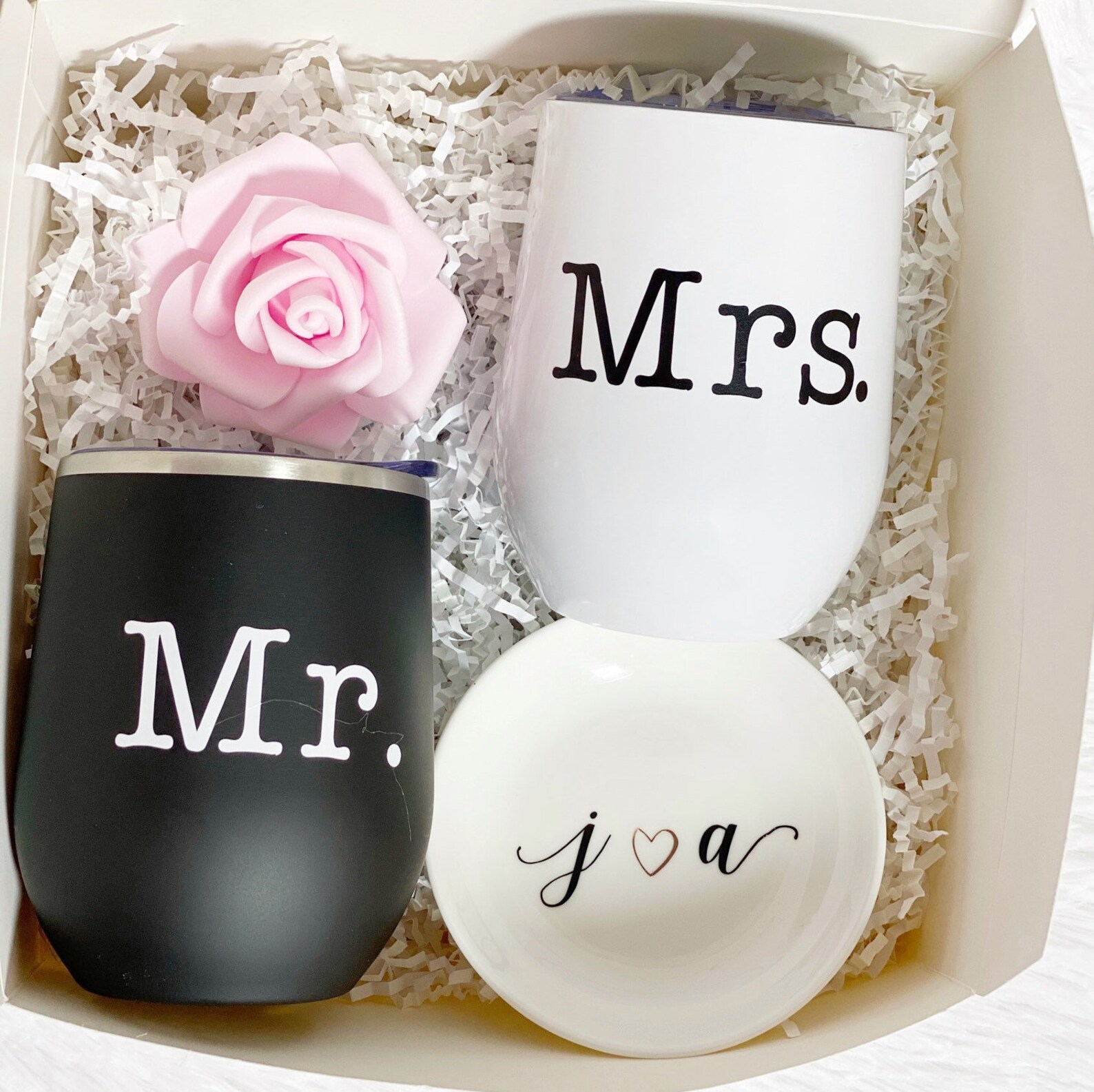 Mr and Mrs Tumbler Gift Setmr and Mrs Tumblerscongrats Gift Etsy