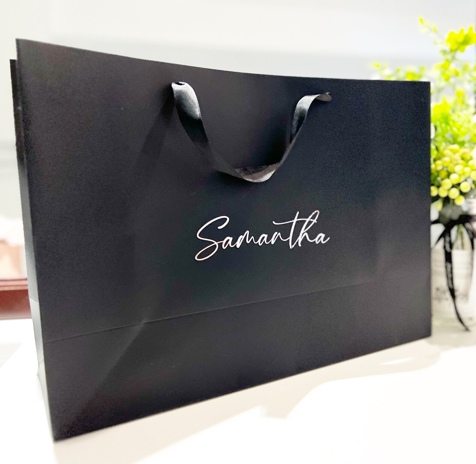 Personalized Gift Bags Large Black Gift Bags Gift Bags Etsy