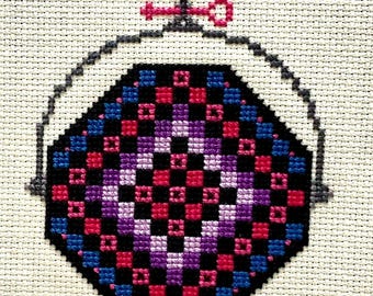 Amish Quilt Counted Cross-stitch, Octagon Geometric Cross-Stitch PDF, Cross Stitch Quilter