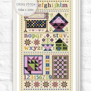 Quilters are Piecemakers Cross Stitch Pattern: Amish Quilt PDF