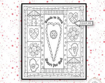 Hands to Work Heart for God Bible Coloring Page: Good News Colouring (PDF)