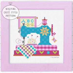 Sewing Machine Sampler Counted Cross Stitch Pattern: County Quilt PDF