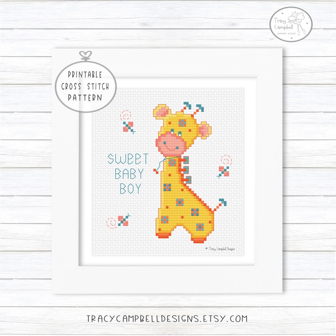 Baby Giraffe Cross Stitch Pattern Cross Stitch Giraffe Cross Etsy