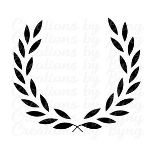 Wreath svg png Files | Cut Files for Cricut/Silhouette | Digital Download | Decorative Floral Laurel Leaf Frame SVG File