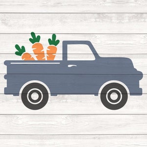 Easter Truck w/ Carrots svg png Cut Files for Cricut/Silhouette | Easter Bunny | Holiday | Happy Easter | Digital Download