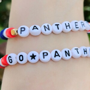 Florida Panthers Bracelet, 2024 Stanley Cup, Hockey Fan Jewelry, Unisex Adults and Children Sports Bracelet, Team Beaded Bracelet