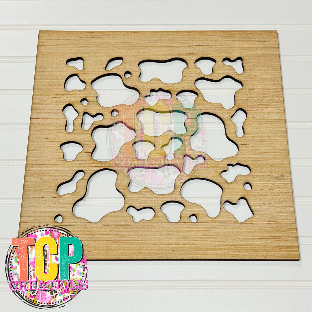 Cow Print Bleaching Template/stencil for Shirt Bleaching Etsy
