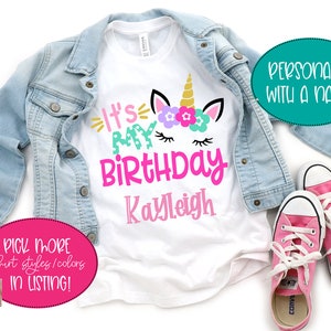 Unicorn Birthday Raglan - Magical Birthday Shirt - Birthday Girl Shirt - It's My Birthday Shirt - Unicorn Birthday Shirt