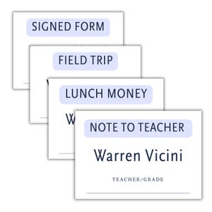 School Envelopes, Personalized Envelopes, Back To School Stationery, Money Envelope, Signed Papers, Permission Slips, Organize My Student