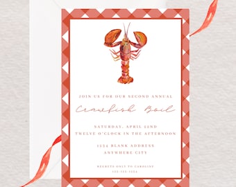 Crawfish Boil Invitation / crawfish party / crawfish boil digital / crawfish / seafood boil / boil invitation / Cajun crawfish