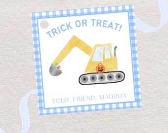 Halloween Gift Tag / Digital Halloween Tag / Kids Halloween Treat Bag Tag / watercolor kids Halloween treat gift tag