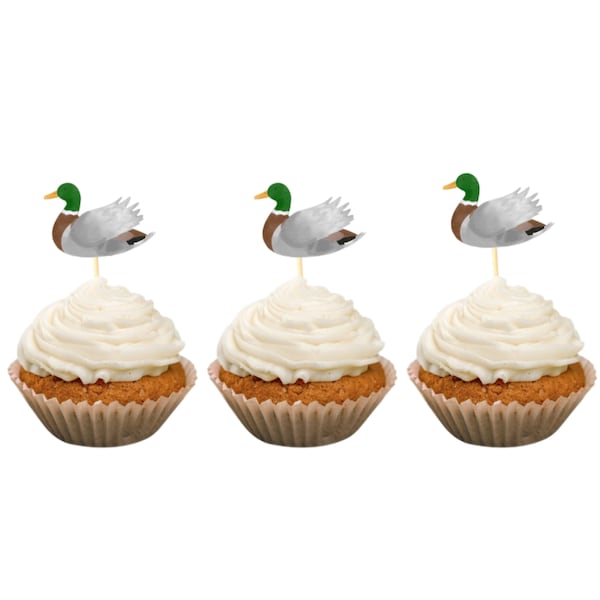 Toppers de cupcake de pato / suministros de fiesta de pato / tema de pato / un pato afortunado / fiesta de pato / tema de pato mallard / toppers de cupcake de pato mallard