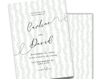 Rehearsal dinner invitation /Elegant Invitation / rehearsal dinner / wedding / engagement party invitation/ printable / save the date invite
