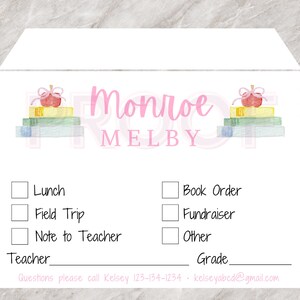 School Envelopes, Personalized Envelopes, Back To School Stationery, Money Envelope, Signed Papers, Permission Slips, Organize My Student