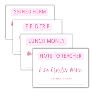 School Envelopes, Personalized Envelopes, Back To School Stationery, Money Envelope, Signed Papers, Permission Slips, Organize My Student