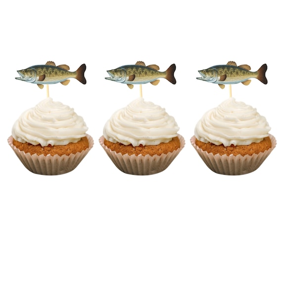 Gone Fishing Cupcake Toppers, Fishing Party, Fishing Birthday
