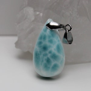 High Quality Larimar Pendant from Dominican Republic with Sterling Silver