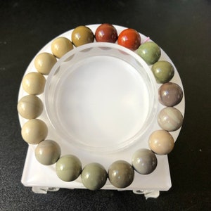 Alashan Agate Bracelet w/Stretchy Band 10+mm