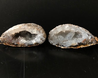 Brazil Thunderegg Halfed Partially Polished Beautiful Color Sparkly Druzy Quartz Unique One-of-A-Kind Collectibles