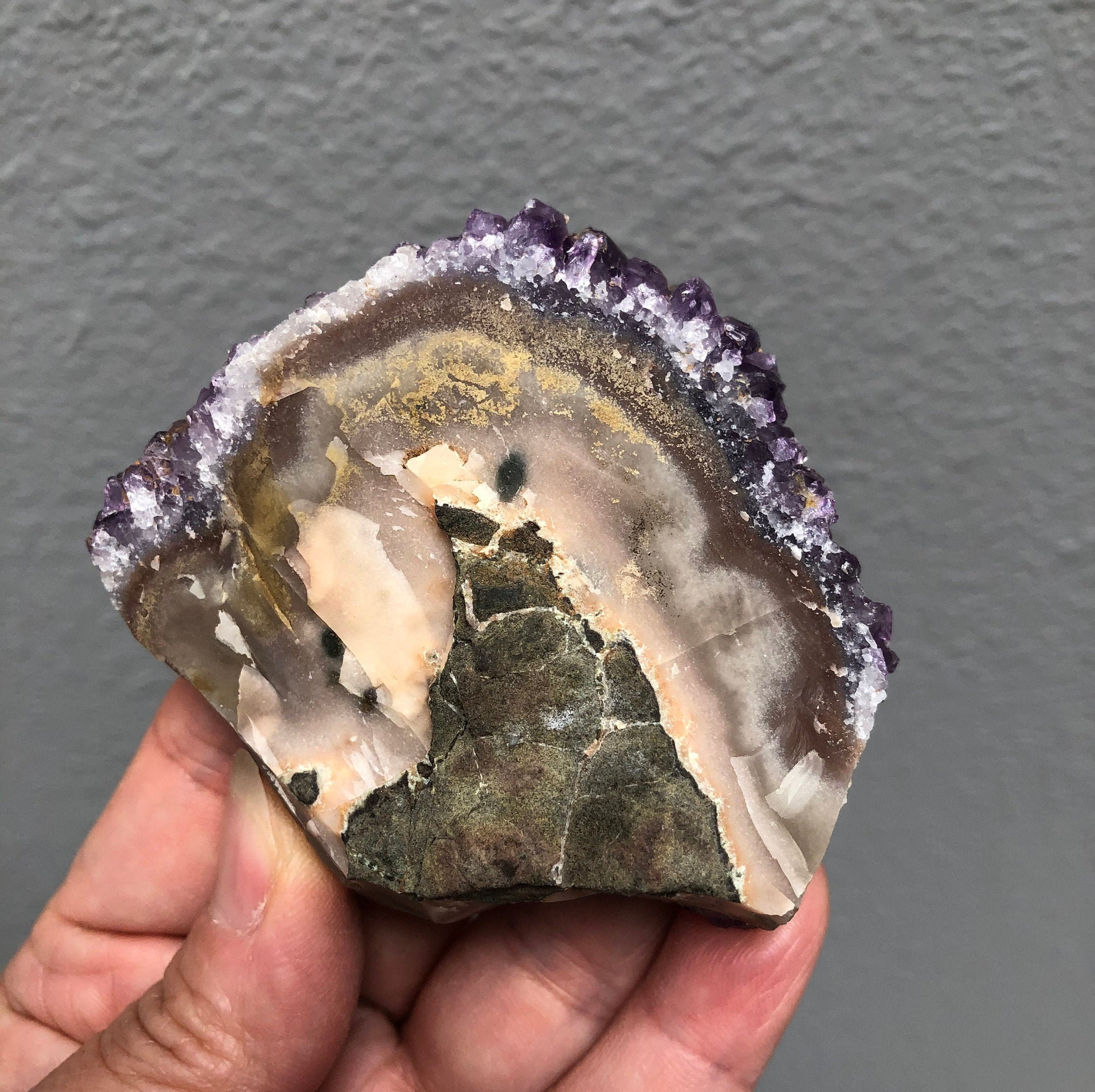 Rare Epic Amethyst Flower Cluster With Calcite Inclusions - Etsy