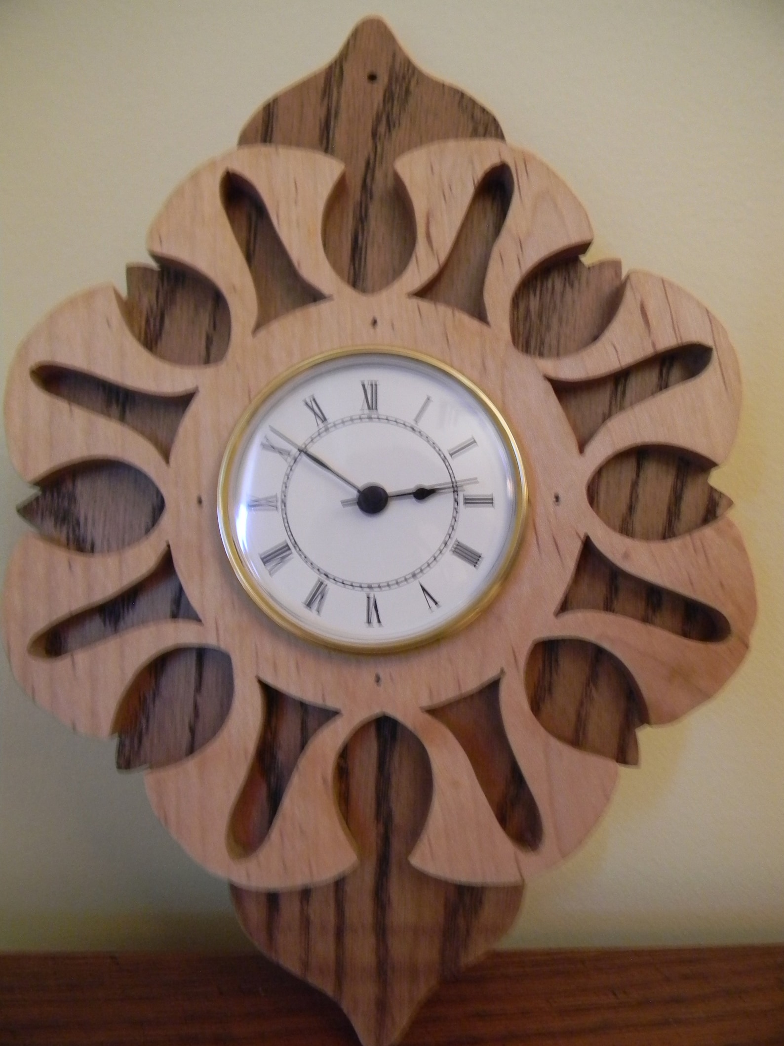 Handmade scroll saw clock Etsy