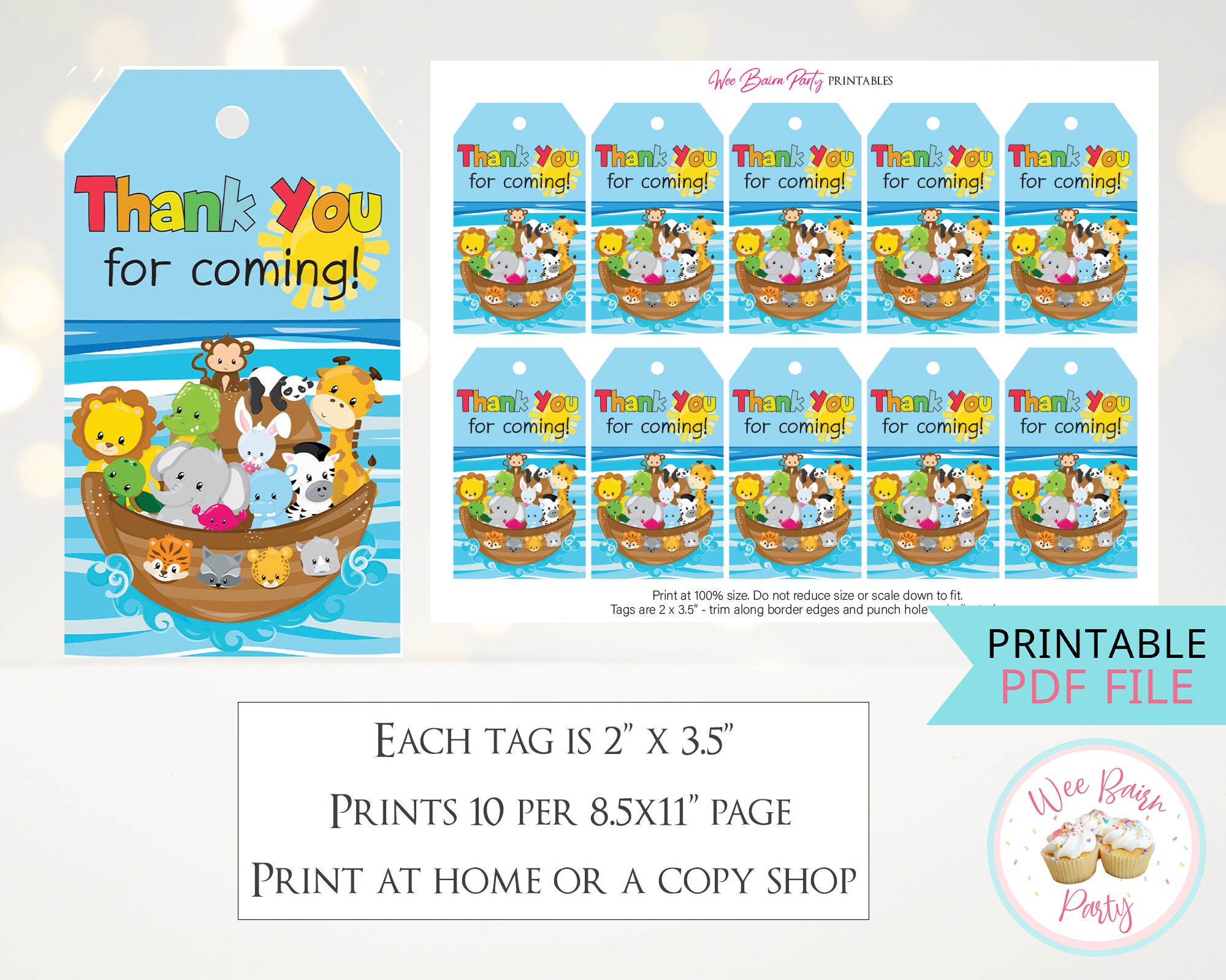 Noahs Ark Birthday Favor Tags Noah's Ark Birthday Tags - Etsy