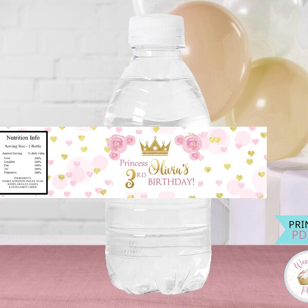 Princess Water Bottle - Etsy