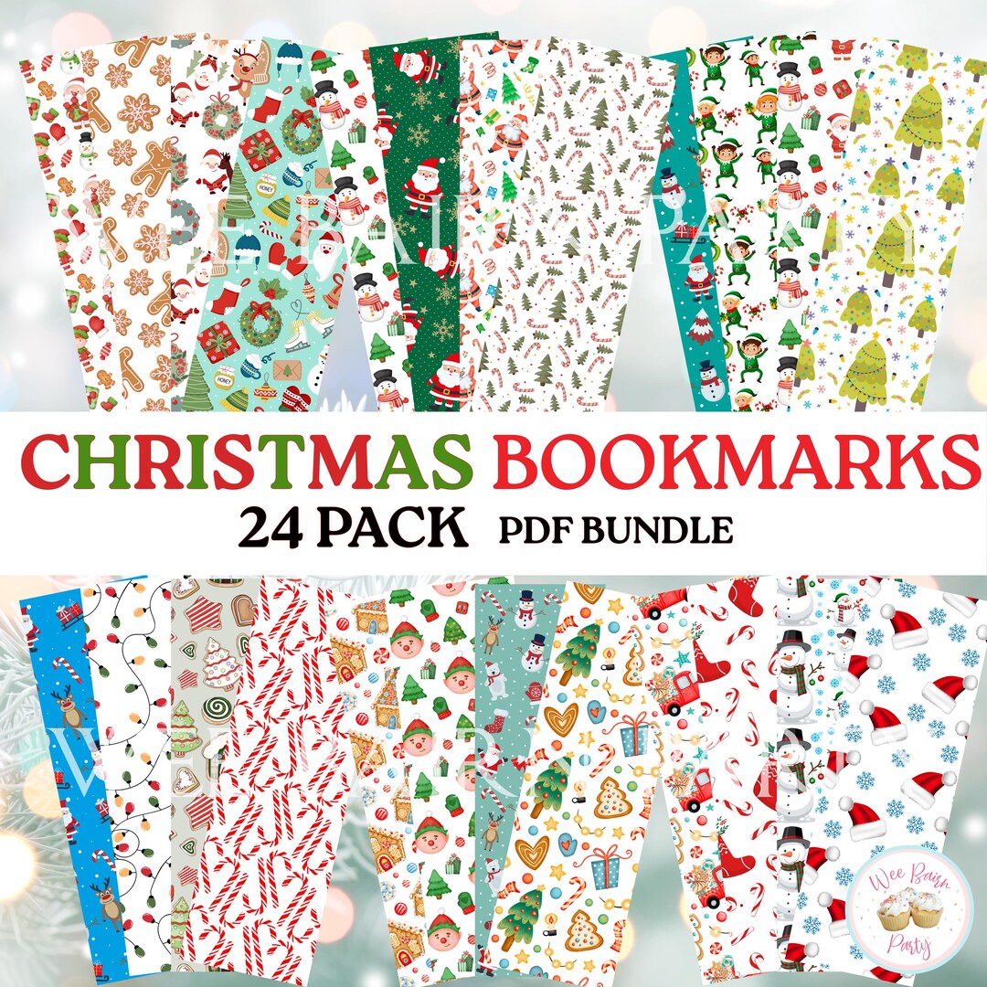 Kids Christmas Bookmarks Bundle, Stocking Stuffer Cozy Gifts for ...