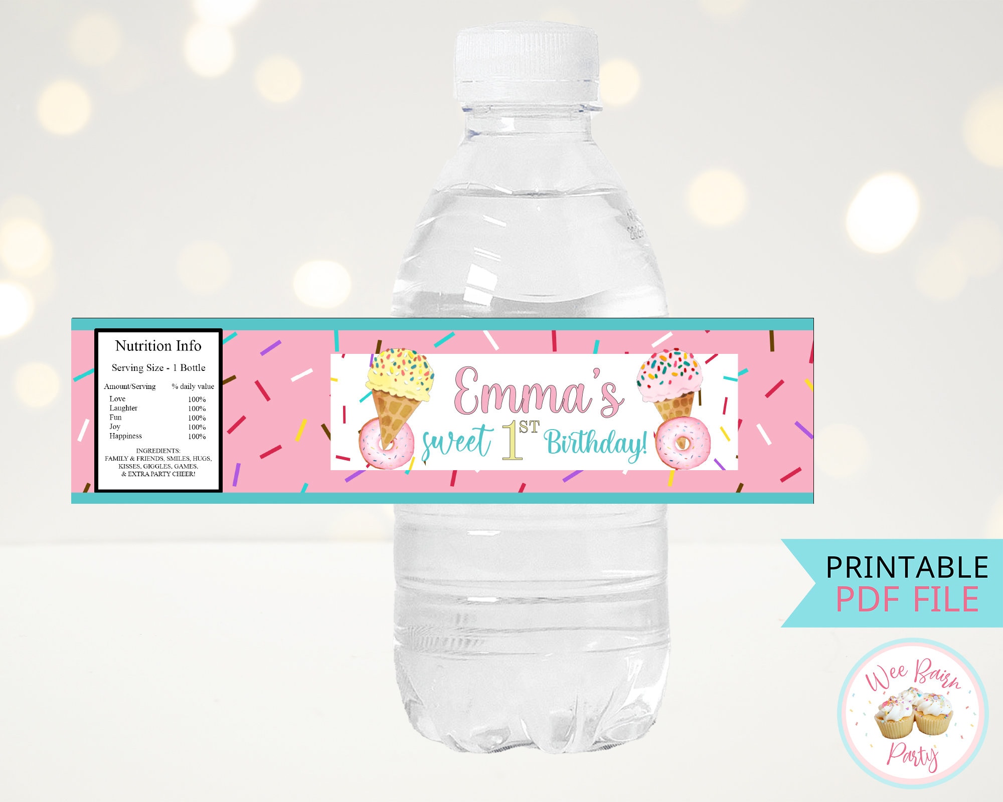 Pink and Blue Hot Cars and Wheels Water Bottle Label DIY Using Canva Juice  Bottle Labels Printable Instant Download Party Supply Decoration 