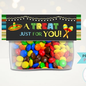 Fiesta Birthday Party Favor Bag Topper First Fiesta Decorations Treat Bag Topper Mexican Fiesta Party Decor Goodie Bag Treat Tags - DOWNLOAD