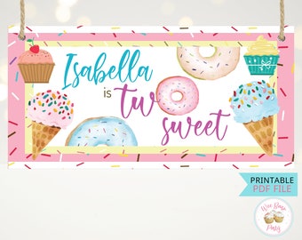 Striscione di carta Happy Birthday Barbie Sweet Life