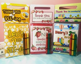 Custom Coloring Book Party Favors, Name Personalized Coloring Book Pages Birthday Decorations, Kids Toddler Busy Book Gifts & Party Supplies