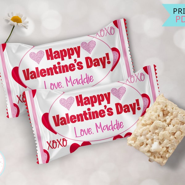 Rice Krispie Treat Valentine Printable Free