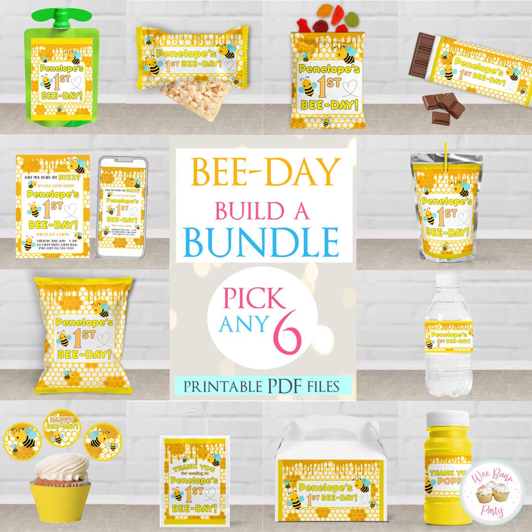 First Bee Day Party Decorations, Bumble Bee Theme 1st Birthday Kids ...