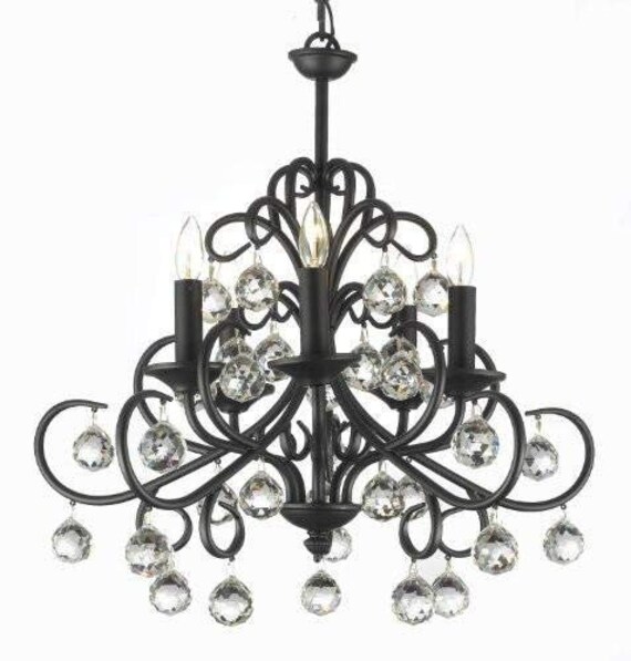 Bellora Crystal Wrought Iron Chandelier Lighting With Faceted - Jet Black Gothic Crystal Chandelier Bellora Crystal Wrought Iron Chandelier Lighting With Faceted - Jet Black Gothic Crystal Chandelier