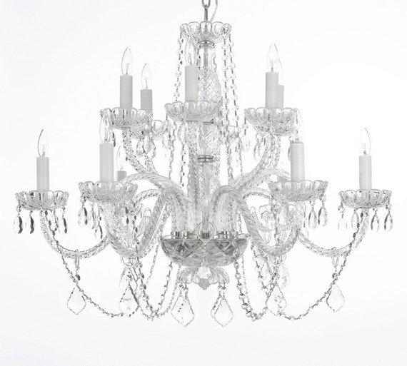 12 Light Crystal Chandelier 2 Tier - Jet Black Gothic Crystal Chandelier 12 Light Crystal Chandelier 2 Tier - Jet Black Gothic Crystal Chandelier
