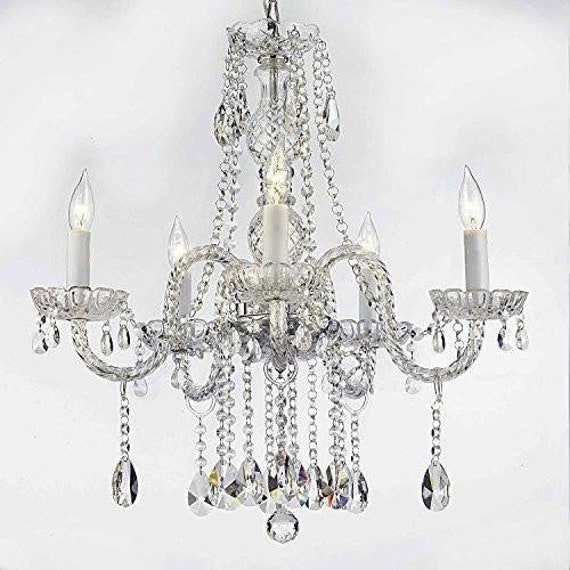 5 Light Venetian Style Crystal Chandelier | Etsy