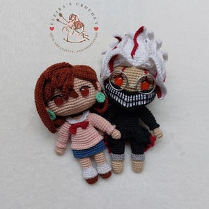 Patrón de crochet amigurumi inspirado en el anime Yokai y Cute Momo SET