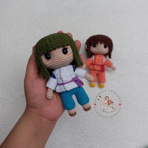 Crochet amigurumi doll Haku anime inspired pattern